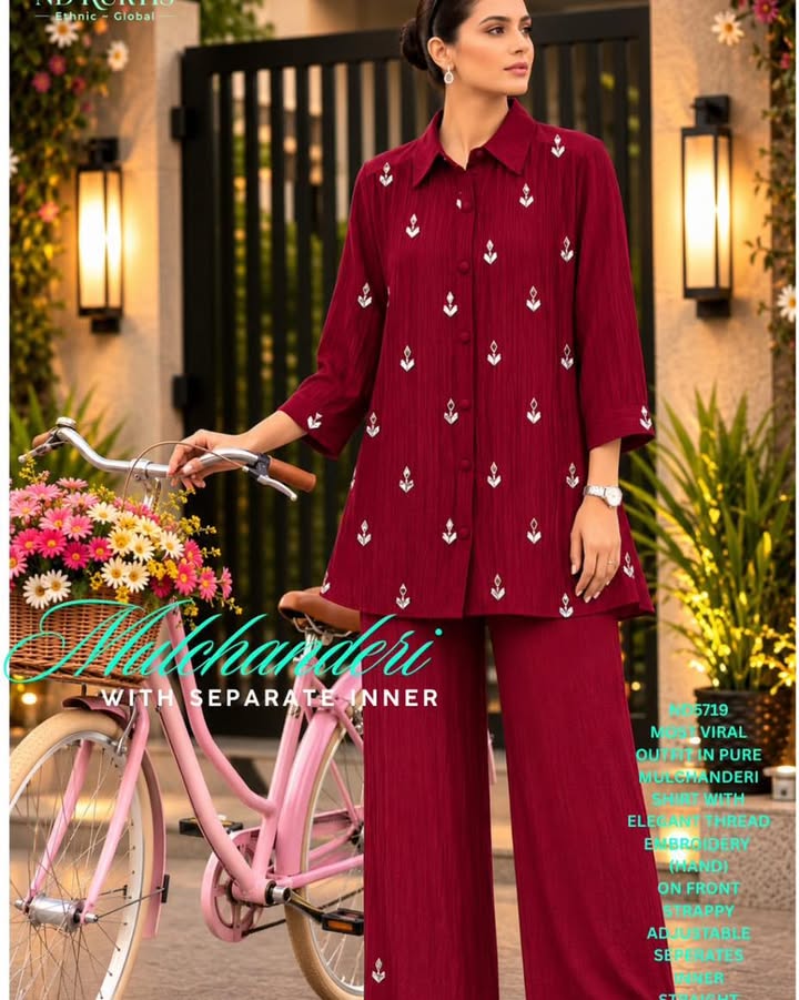Pure Mul Chanderi Set