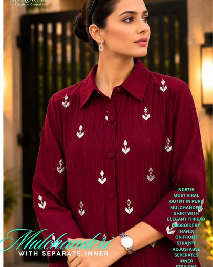 Pure Mul Chanderi Set